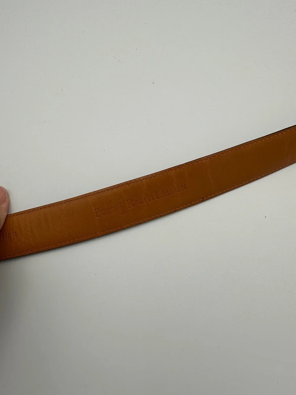 Polo Ralph Lauren Vintage Italian Leather Belt Sz34 Used